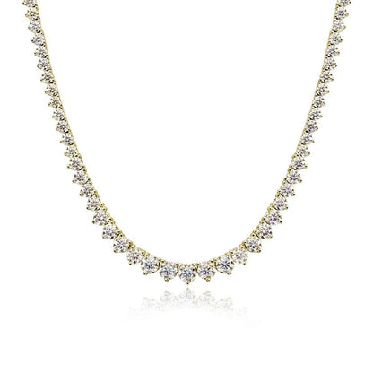 Riviera 3-Prong Graduated Tennis Necklace