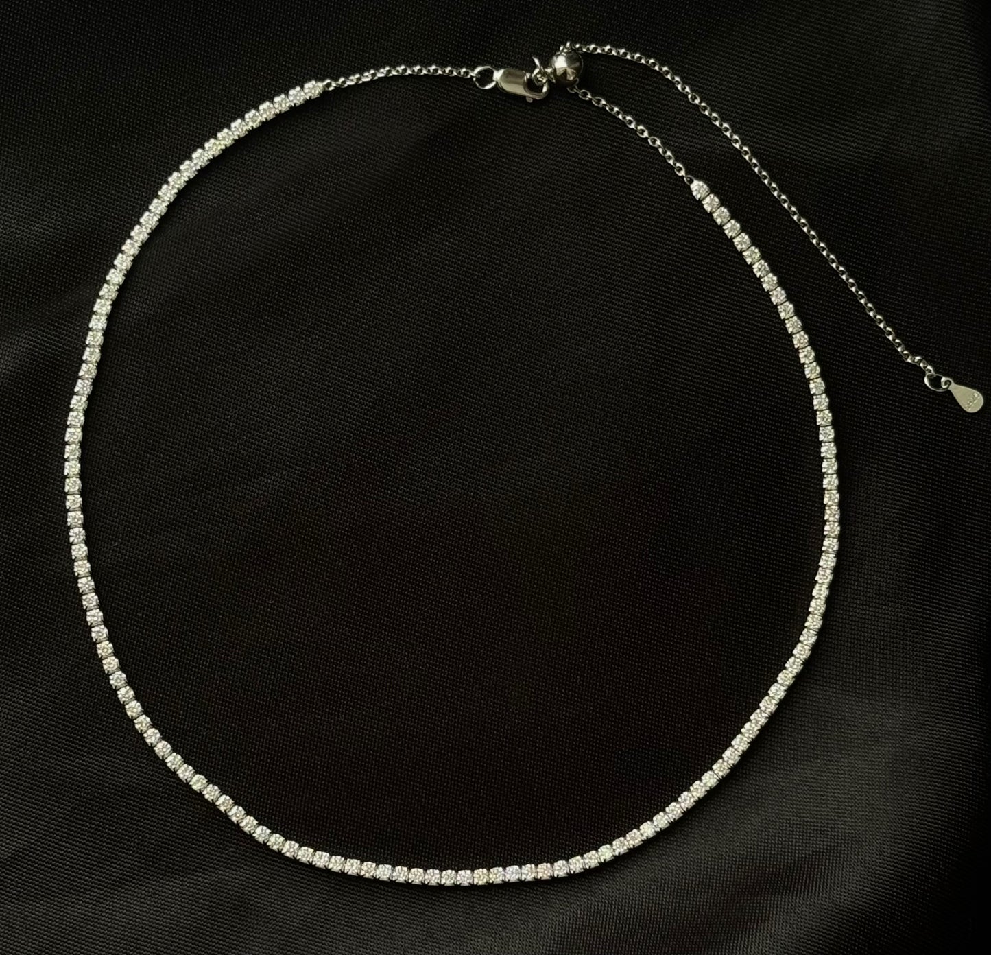 Adjustable Tennis Choker Necklace