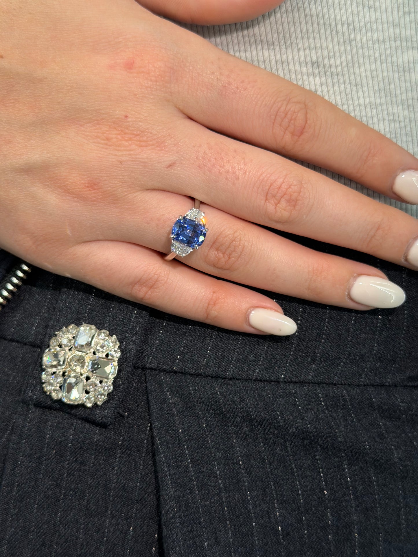 Cushion Cut Sapphire Ring