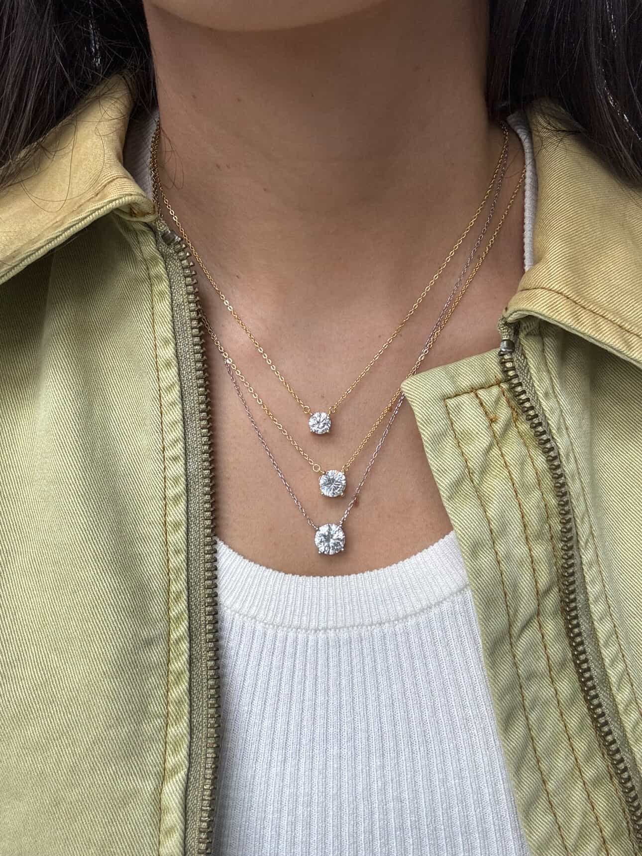 Round Solitaire Necklace