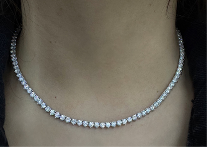 3-Prong Tennis Necklace