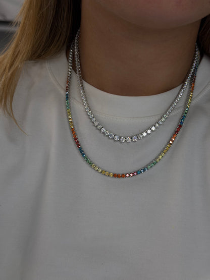 Rainbow Tennis Necklace