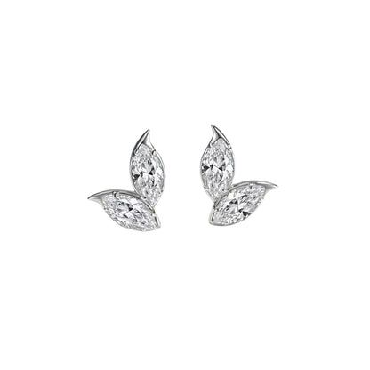 Double Marquise-Cut Stud Earrings