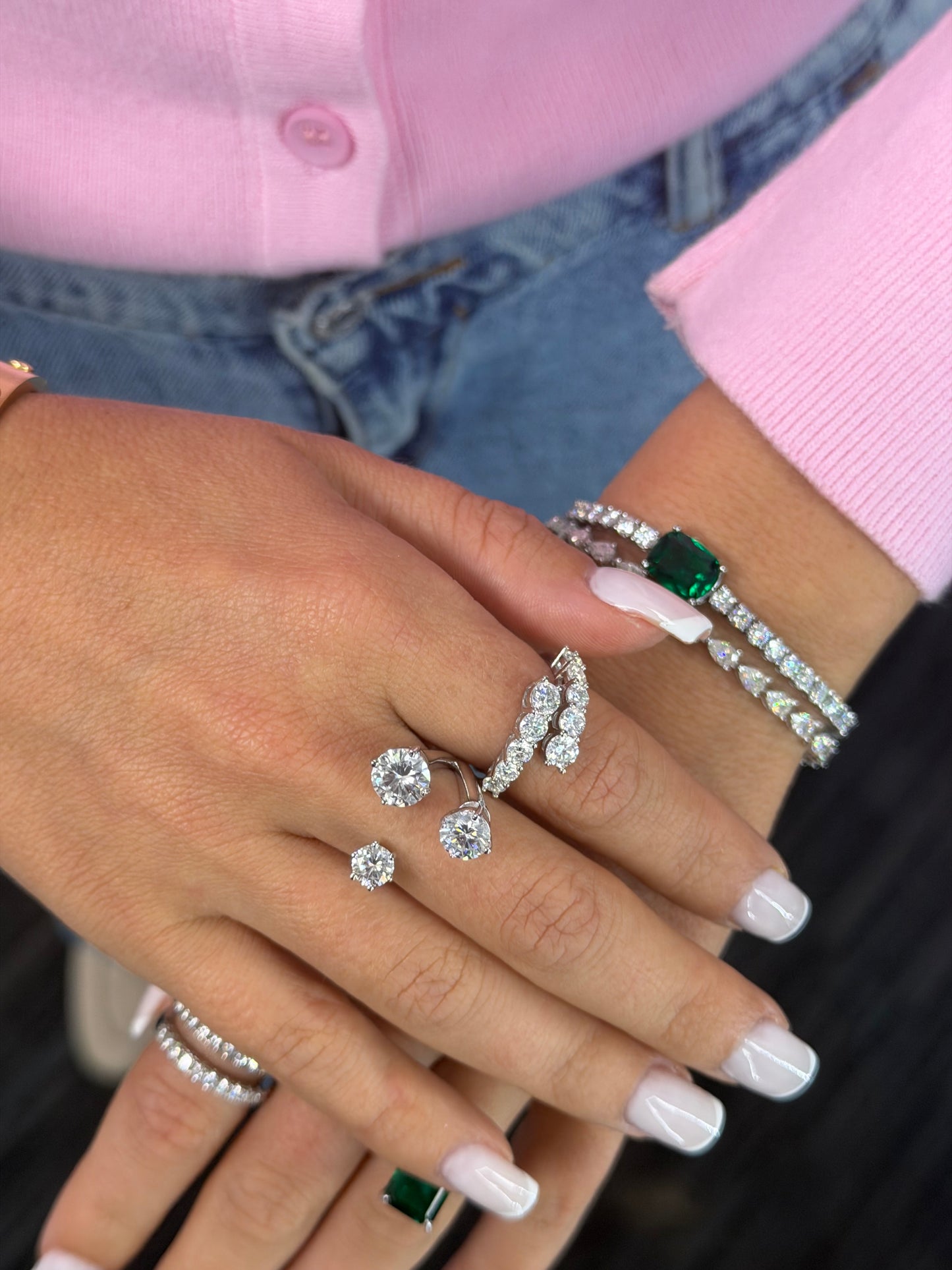 Round Cut Open Adjustable Ring