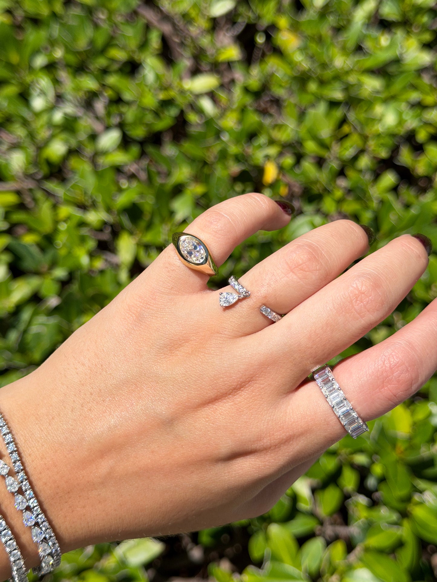 Oval Bezel Pinky Ring