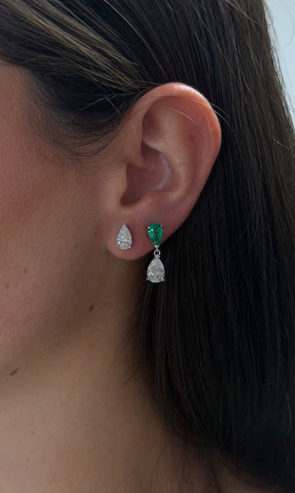 Pear Cut Solitaire Stud Earrings