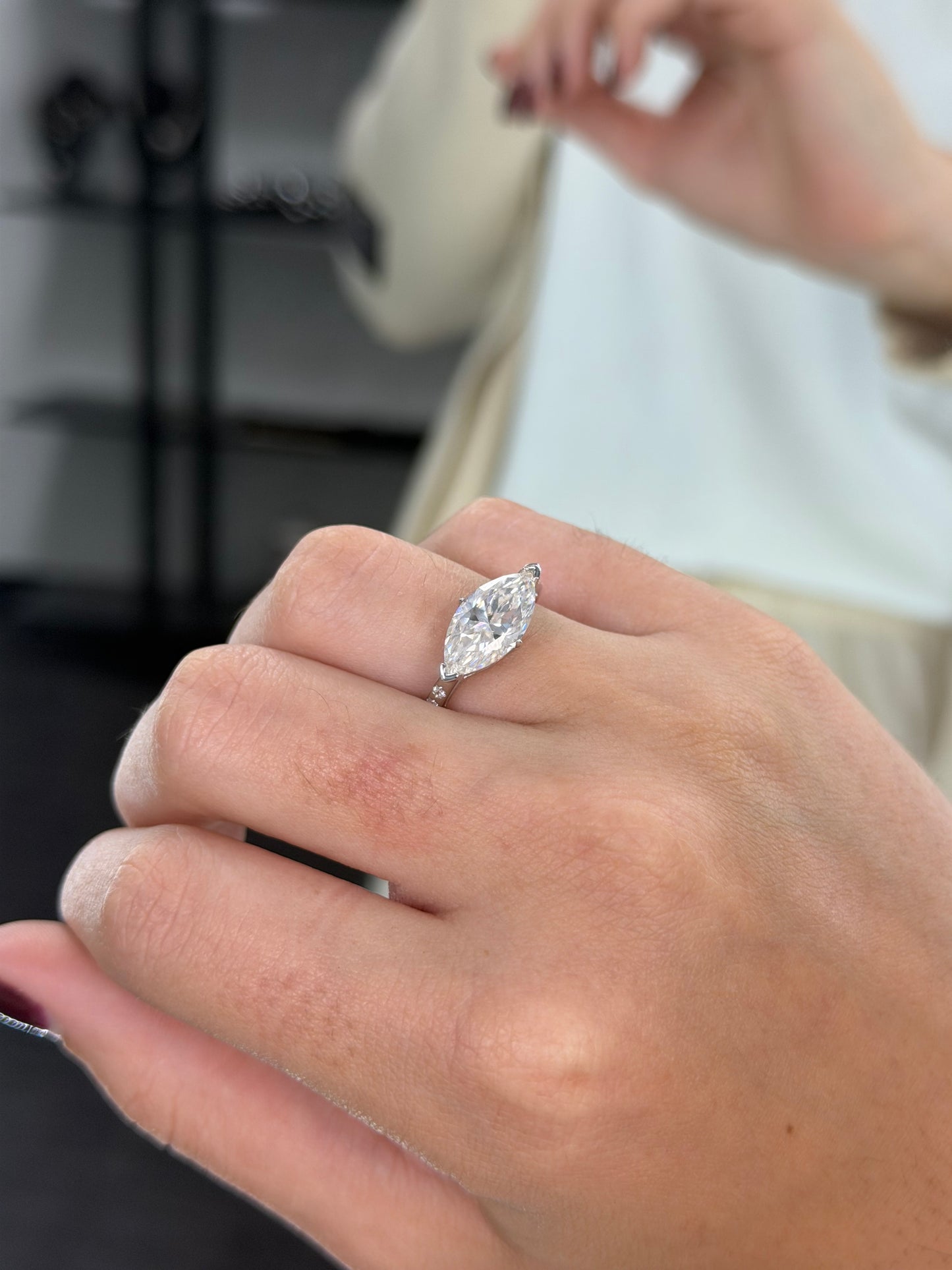 3CT Marquise Solitaire Ring