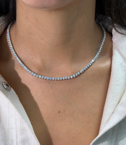 3-Prong Tennis Necklace
