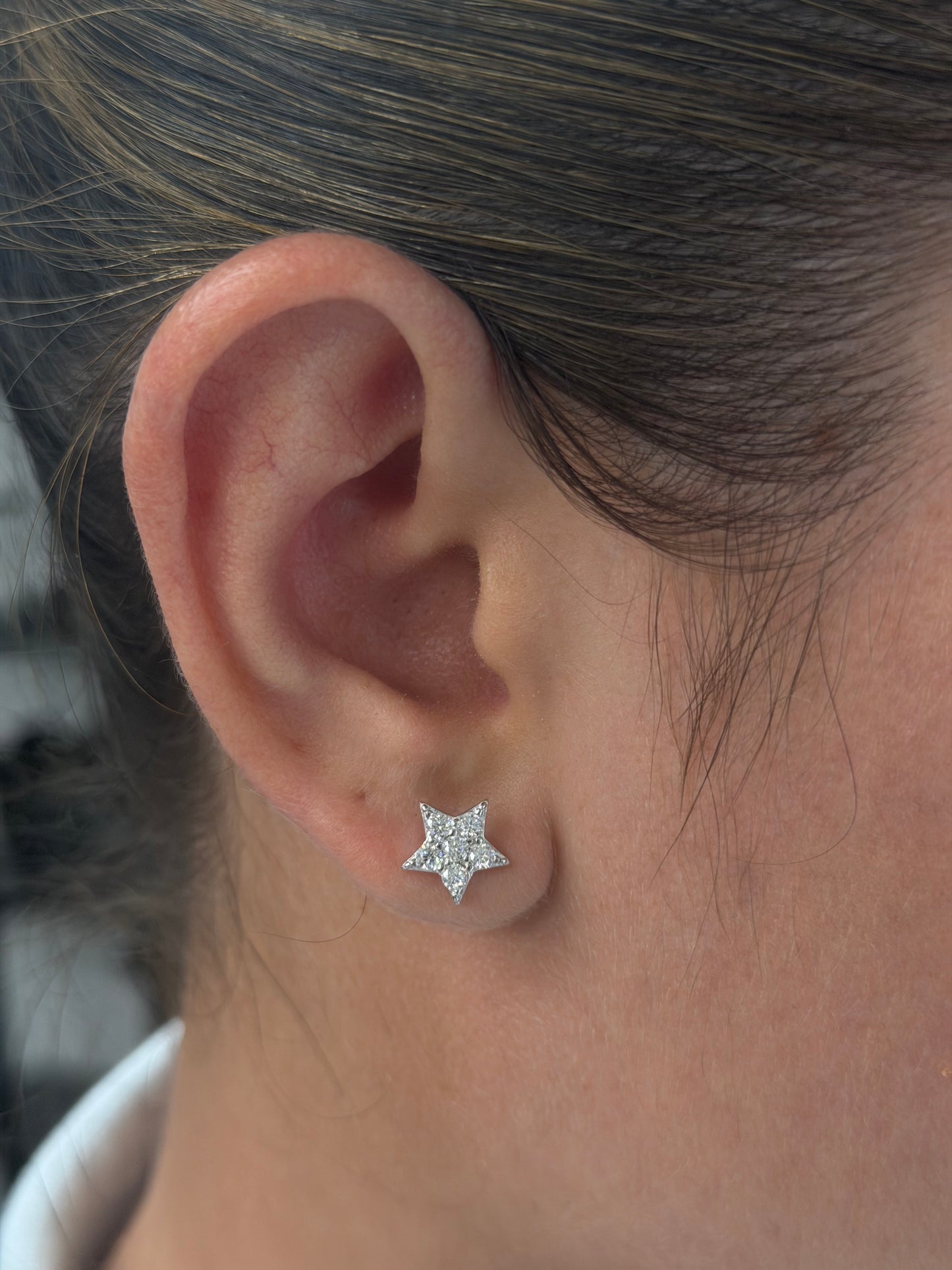 Star pave earrings