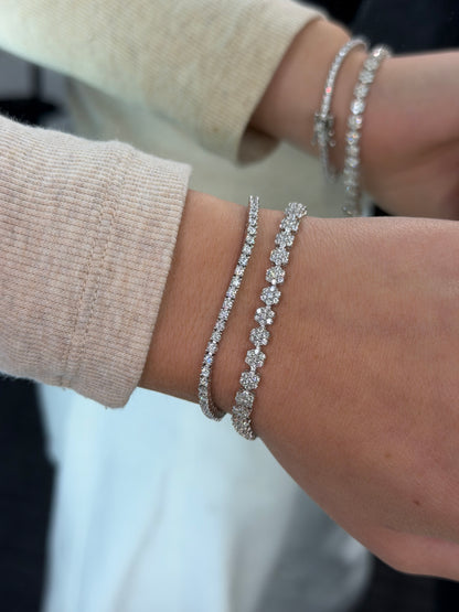 Flowers Tennis Bracelet