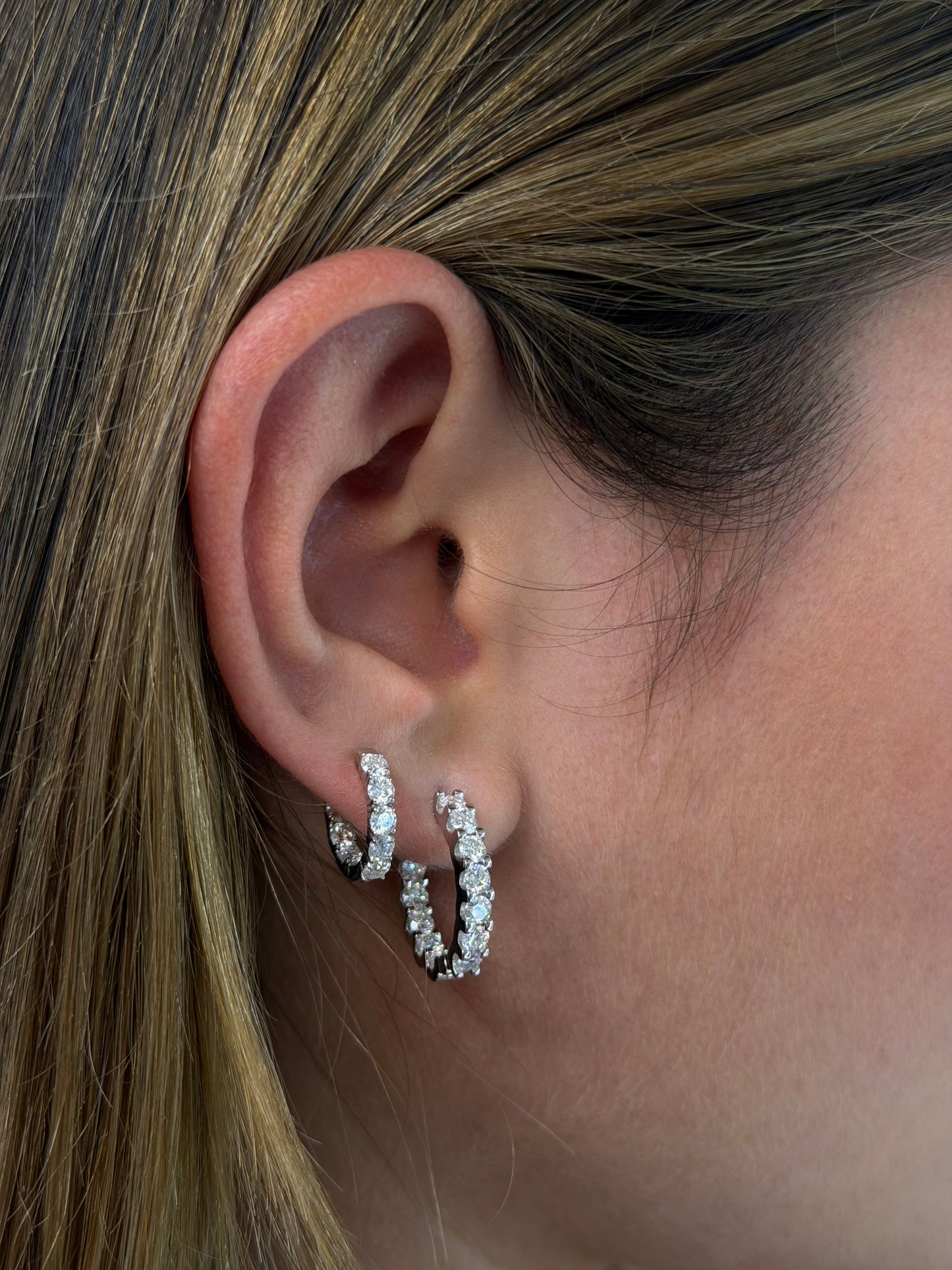 Small Inside Out Hoop  Earrings