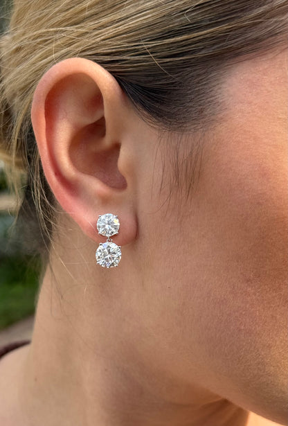 5cttw Double Drop Earrings