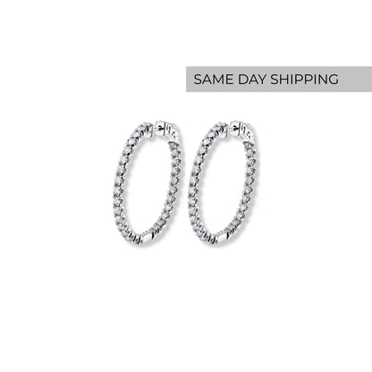 1.6CT Hoop Earrings