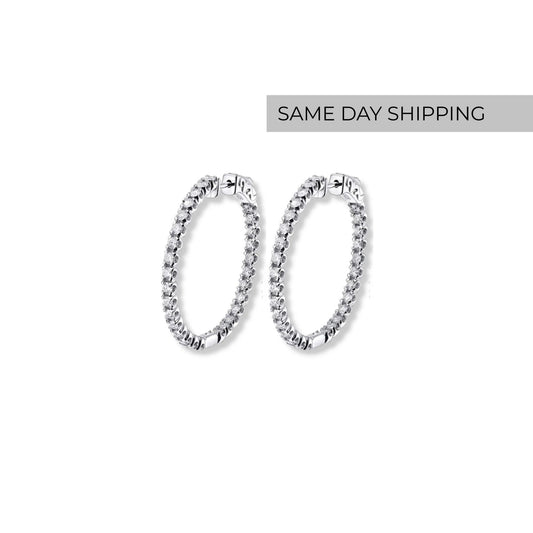 1.6CT Hoop Earrings