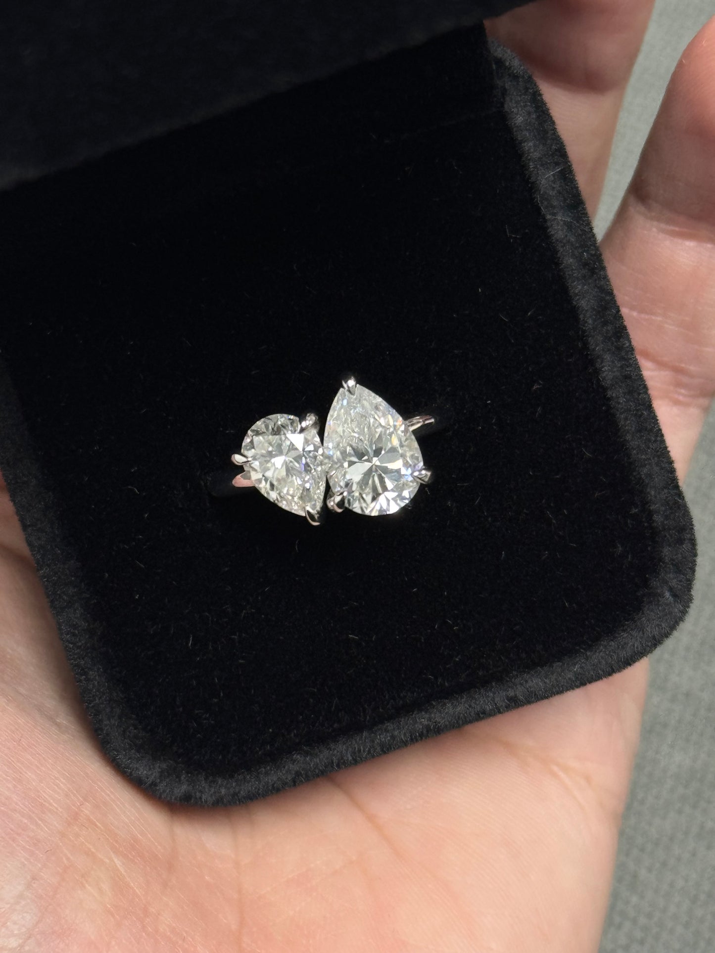 Double Pear 3ctw Toi Et Moi Ring