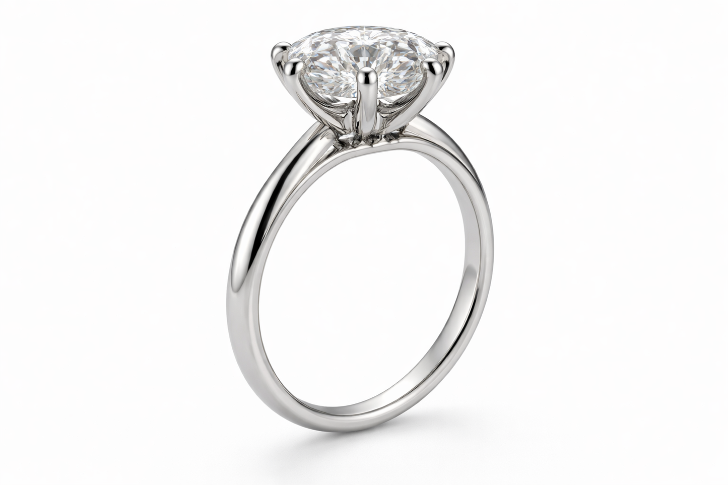 5 CT Round Cut Six-Prong Solitaire Engagement Ring