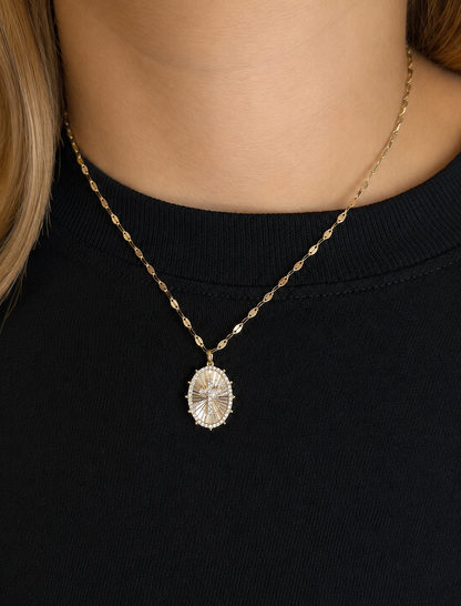 Radiant Cross Medallion Necklace