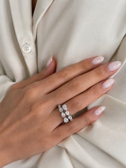 Pear Cut Wrap Ring