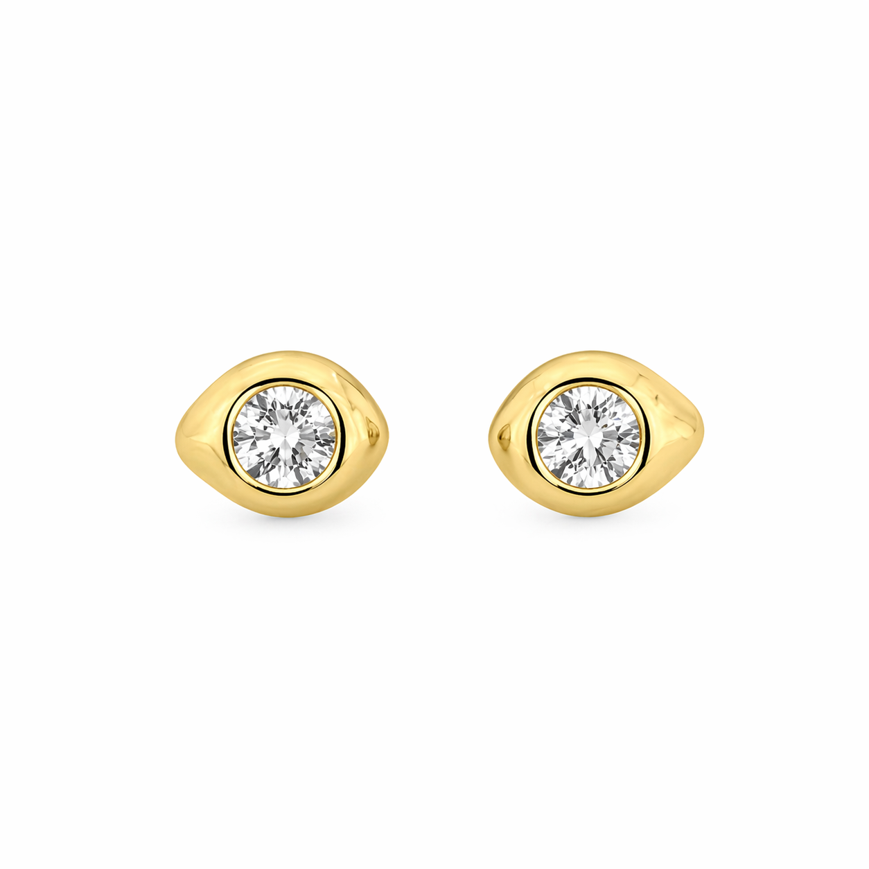 Mini bezel sparkle earrings