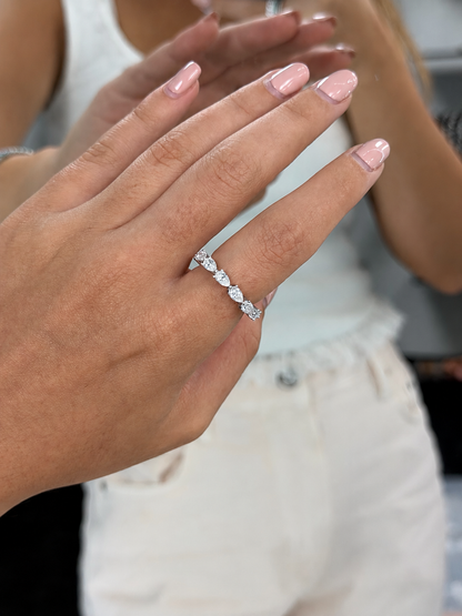 Pear Cut Eternity  Ring
