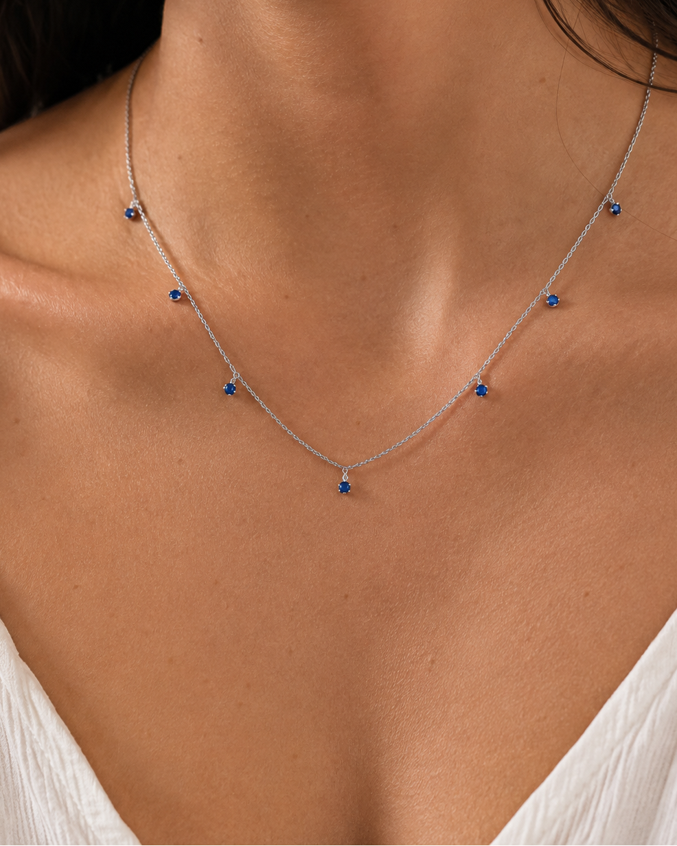 Sapphire Drops Necklace