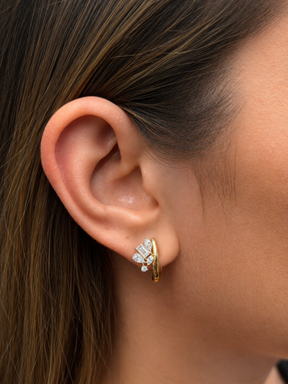 Multicut Hoop Earrings