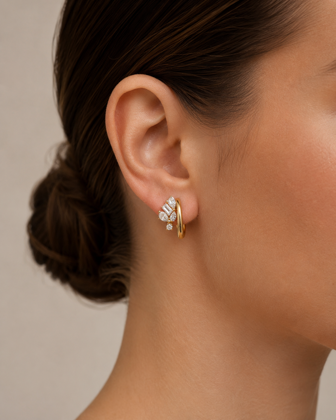 Multicut Hoop Earrings