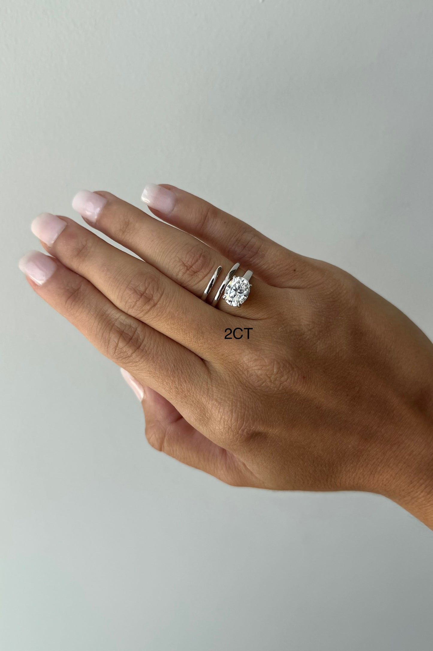 Oval Cut Spiral Ring