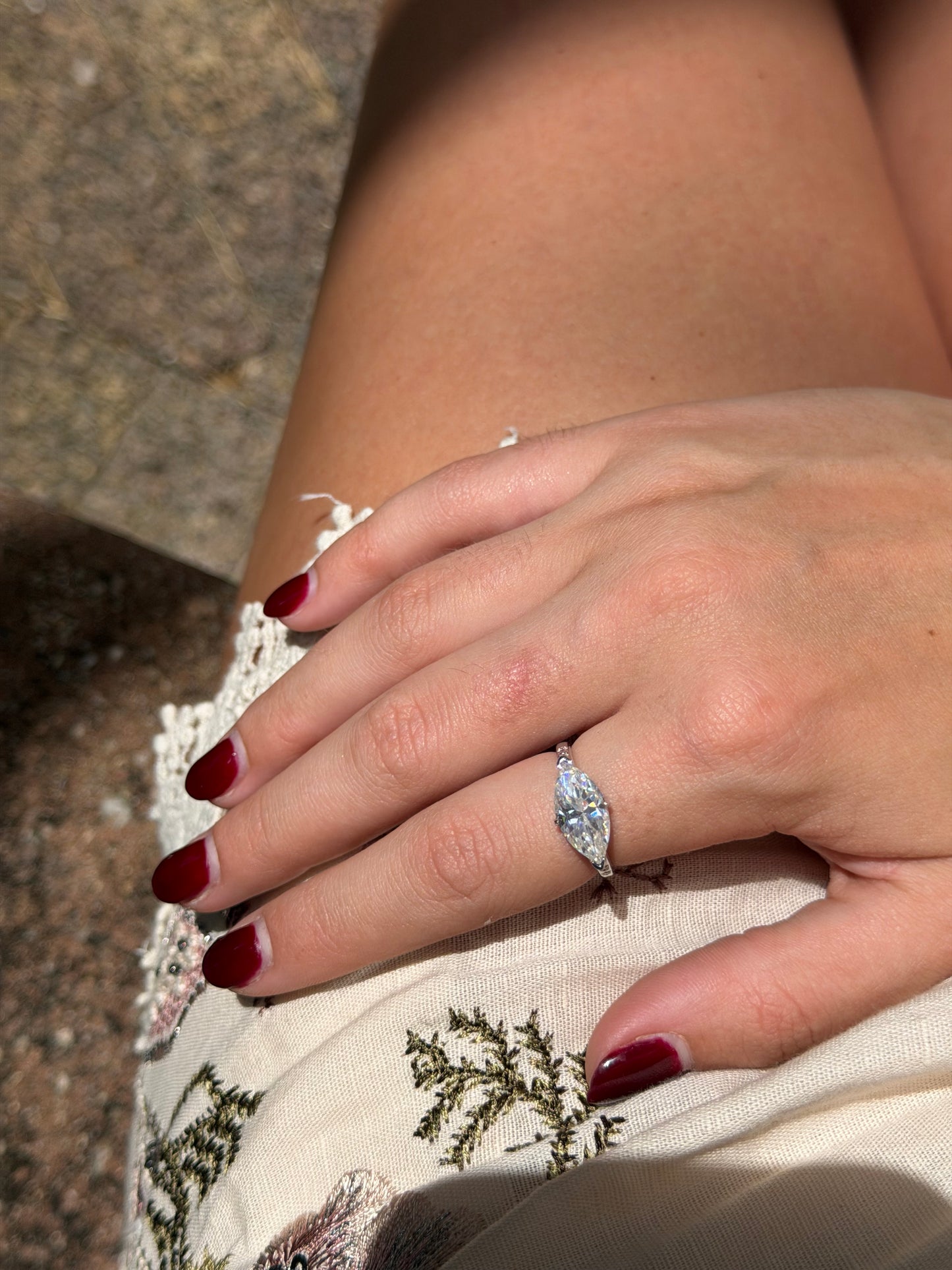3CT Marquise Solitaire Ring