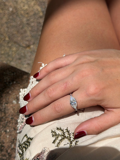 3CT Marquise Solitaire Ring