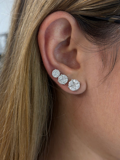 Marquise Cluster Stud Earrings