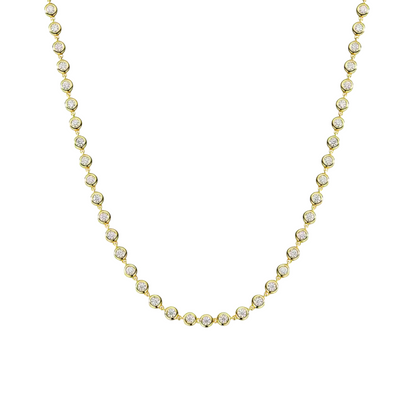 Bezel Tennis Chain Necklace