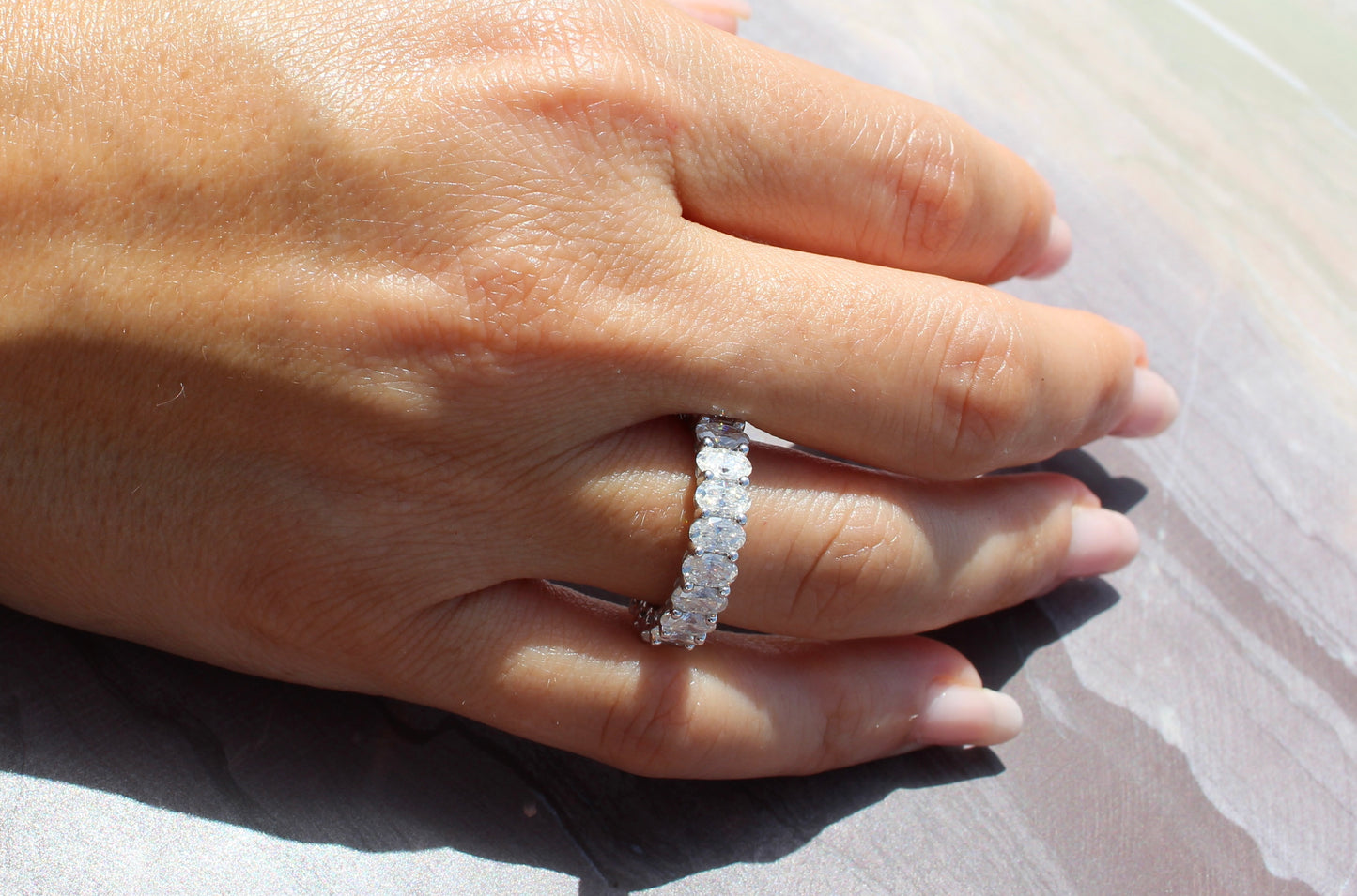 Oval Cut Eternity Ring