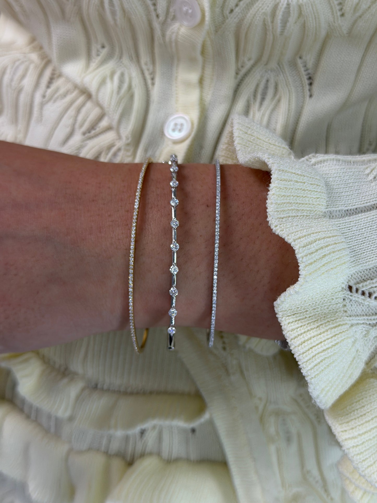Dainty  Line Bangle Bracelet