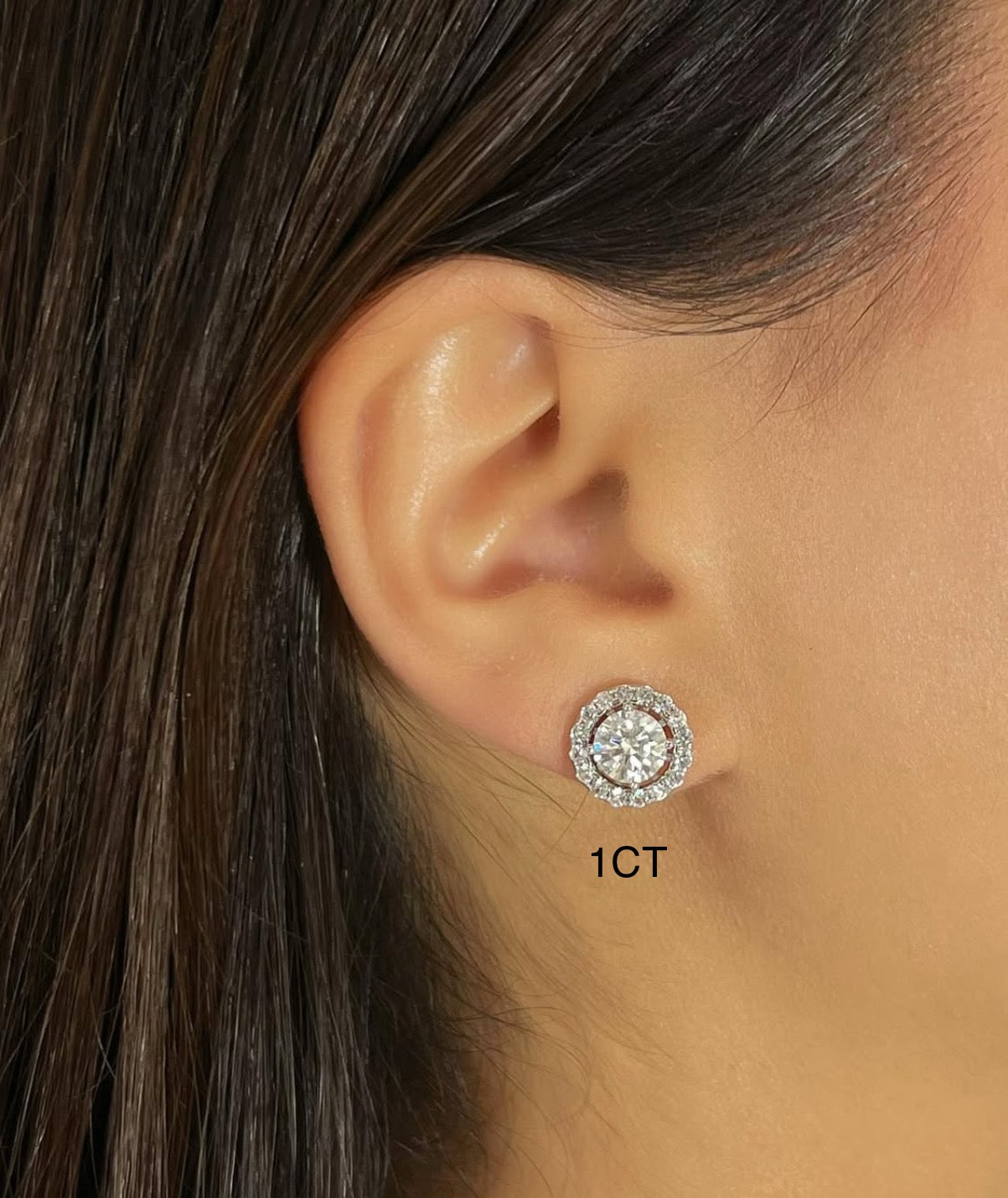 Halo Stud Earrings With Removable Jackets