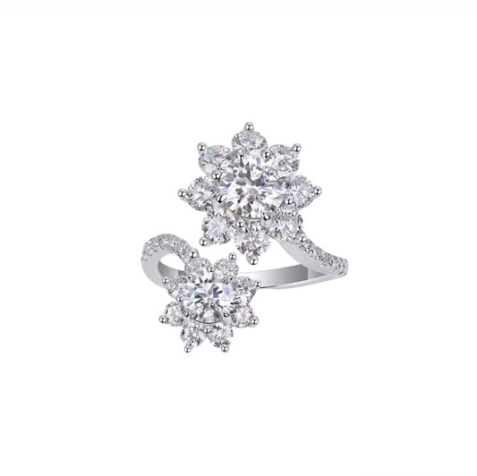 Double Flower Wrap Ring