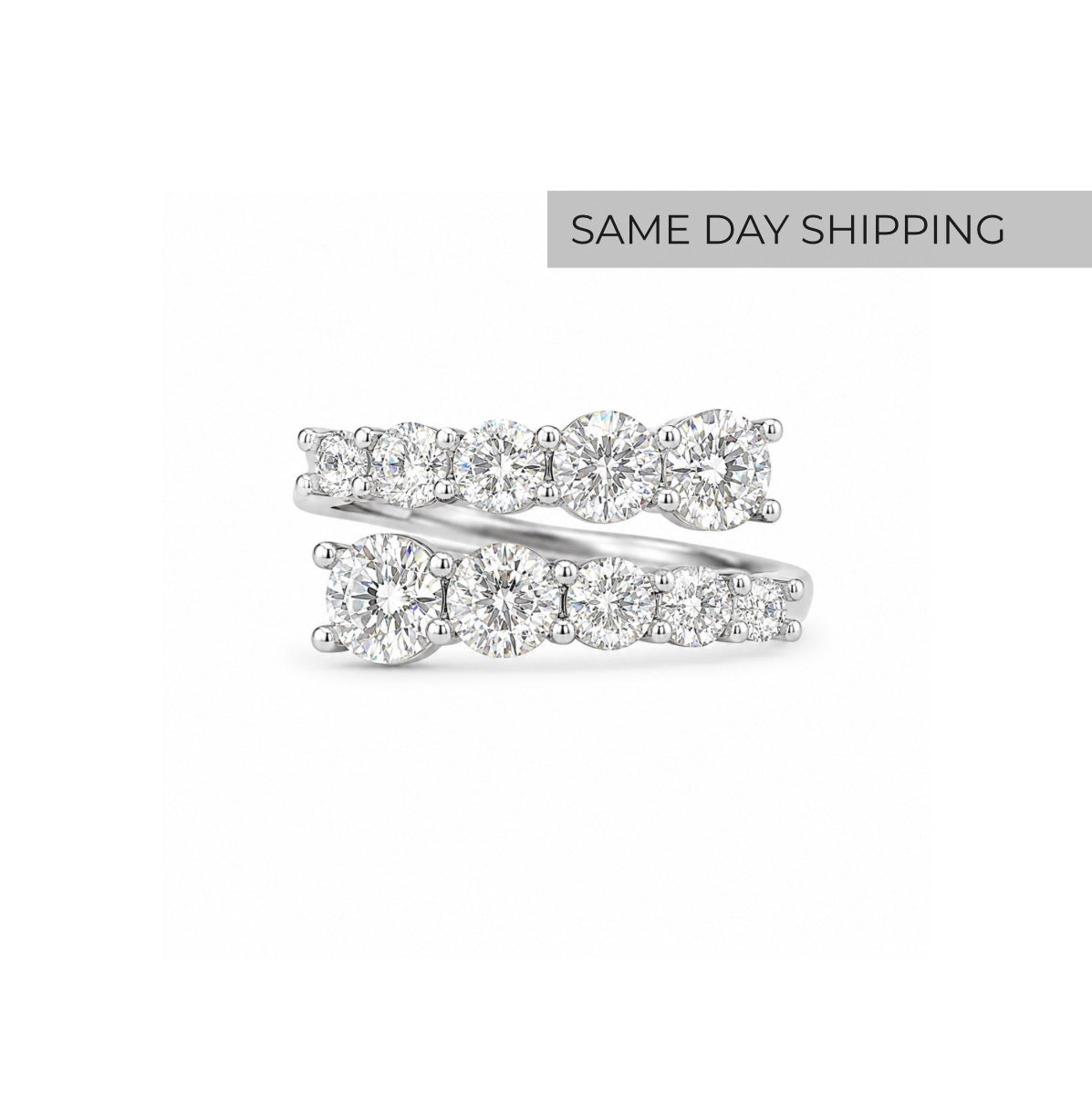 3.26CT Wrap Graduated Ring