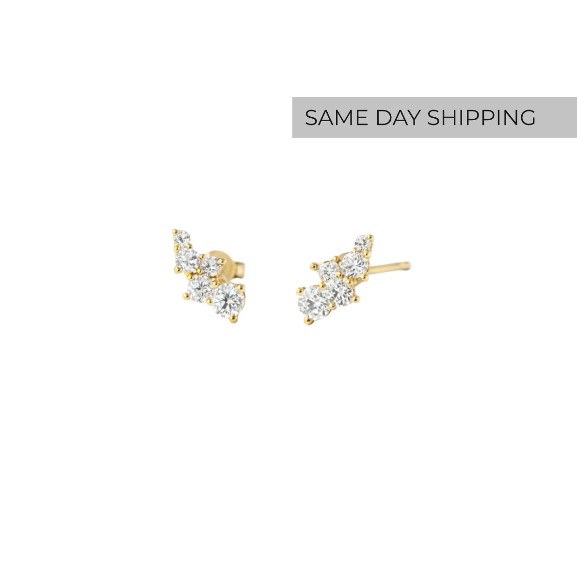 Petite spark stud earrings