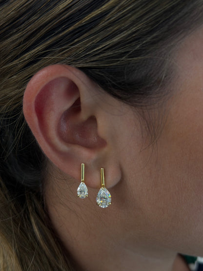 Dainty Pear Drop Earrings