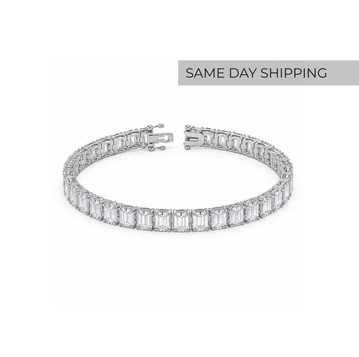 Emerald Cut Tennis Bracelet