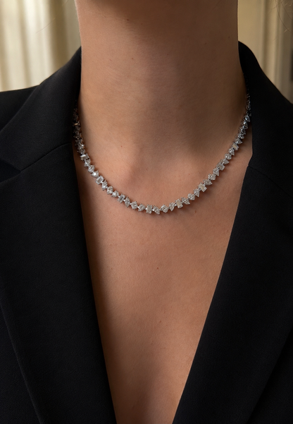 Multi-Cut Tennis Necklace