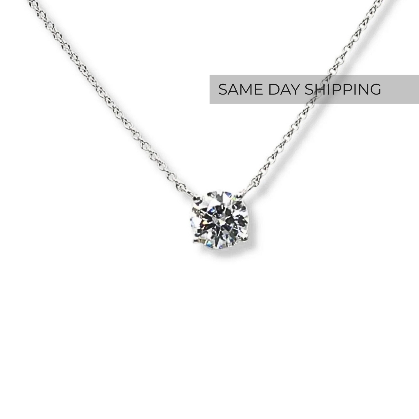 Round Solitaire Necklace