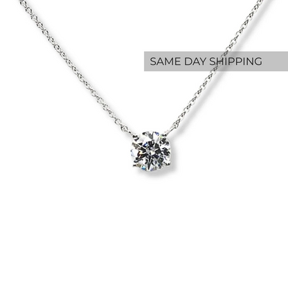 Round Solitaire Necklace