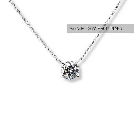 Round Solitaire Necklace