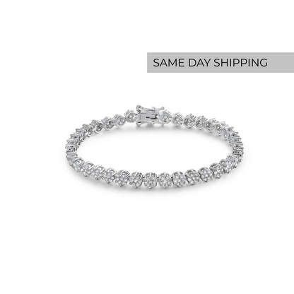 Flowers Tennis Bracelet