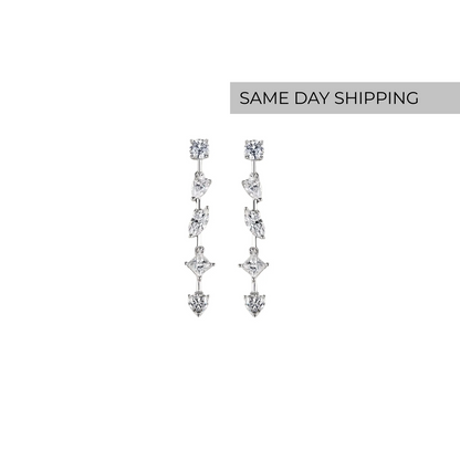 Multi-Cut Drop Earrings