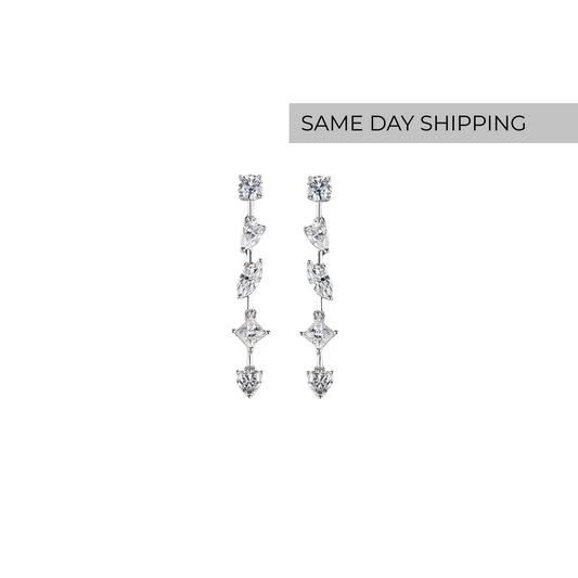 Multi-Cut Drop Earrings