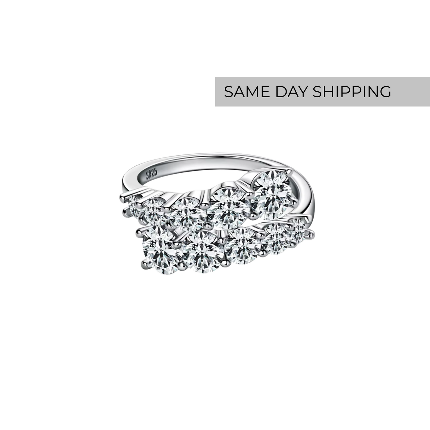 3.26CT Wrap Graduated Ring
