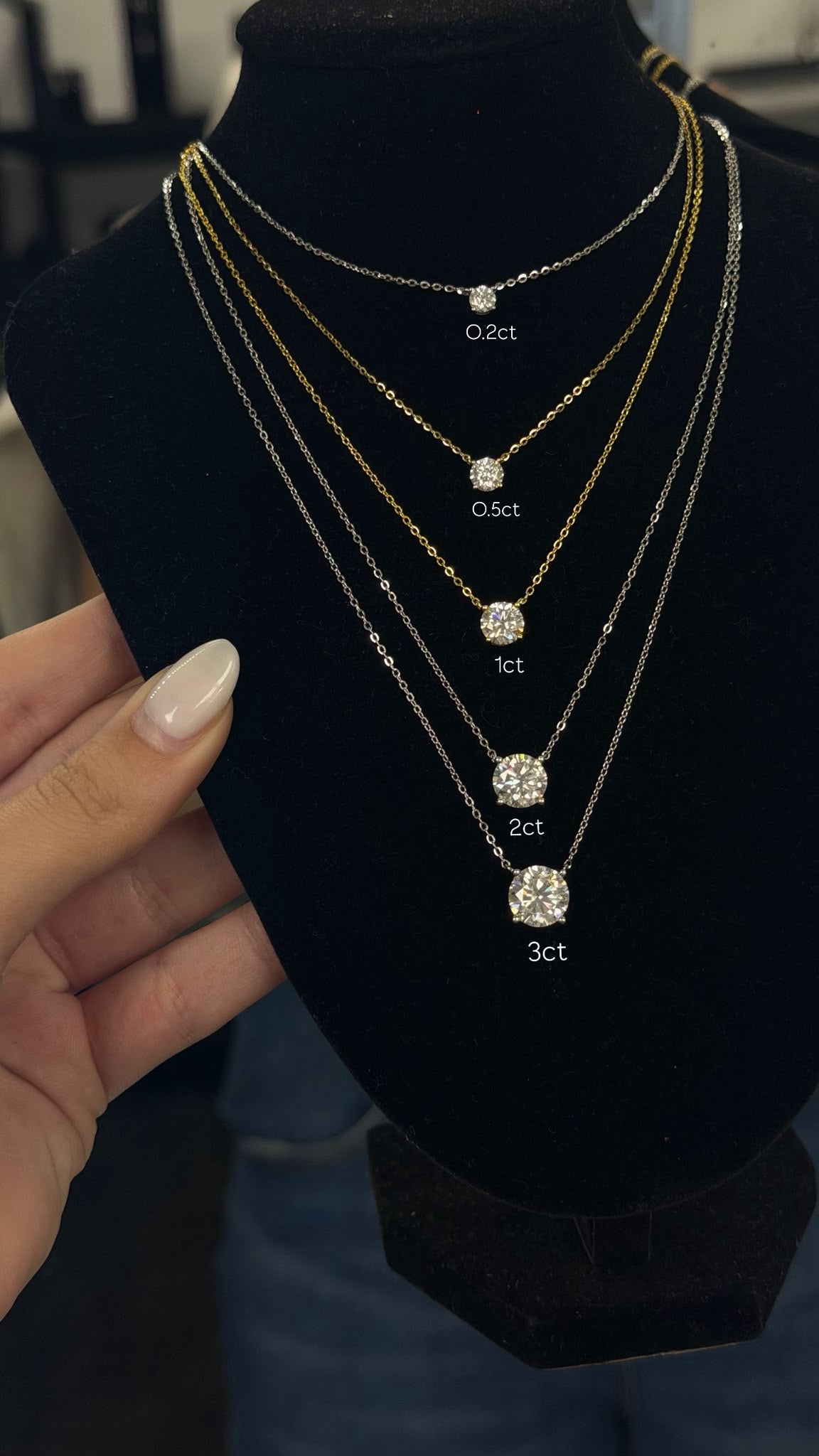 Round Solitaire Necklace