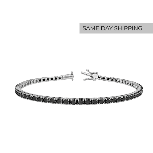 3mm  Black tennis bracelet